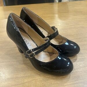 Journee Collection Shoes Womens Size 6 Black Patent Mary Jane Pump Heels